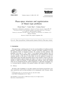 Phase-space structure and regularization of Manev-type