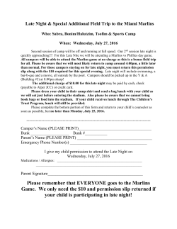 Please remember that EVERYONE goes to the Marlins Game. We