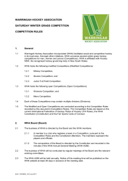 Rules - manly warringah district hockey club