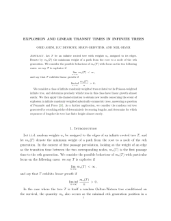 EXPLOSION AND LINEAR TRANSIT TIMES IN INFINITE