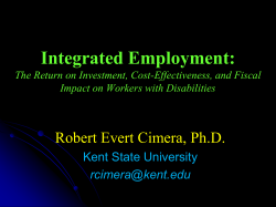 The Economics of Supported Employment