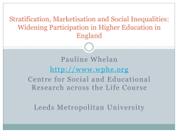 Stratification and Social Inequalities