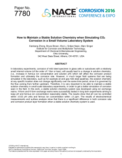 Paper No. - Institute for Corrosion and Multiphase Technology