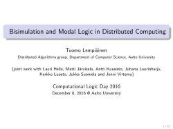 Bisimulation and Modal Logic in Distributed Computing