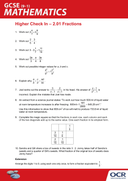 GCSE (9-1) Mathematics Higher Check In Test (2.01 Fractions)