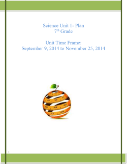 Science Unit 1 Grade 7 - Orange Public Schools