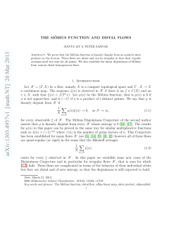 Mobius funcitons and distal flows