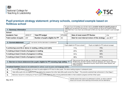 Pupil premium strategy statement: primary schools, completed