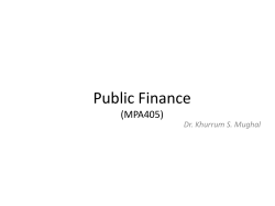 Public Finance (MPA405)