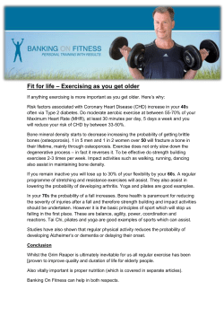 Fit For Life - Banking on Fitness