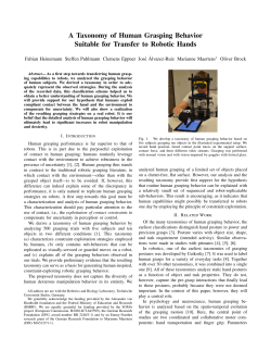 A Taxonomy of Human Grasping Behavior Suitable for Transfer to