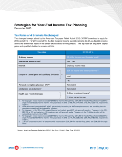 Strategies for Year-End Income Tax Planning