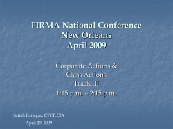FIRMA National Conference New Orleans April 2009