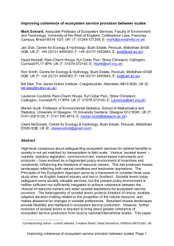 Connecting scales for the balanced delivery of ecosystem services