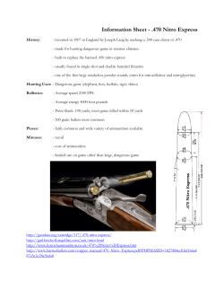 Calibre Information Sheet Sample