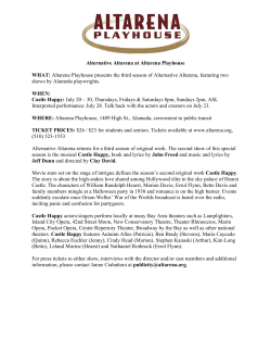 Altarena Playhouse presents the third season of Alternative Altarena