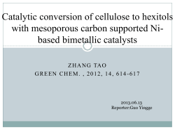 Catalytic conversion of cellulose to hexitols with mesoporous carbon