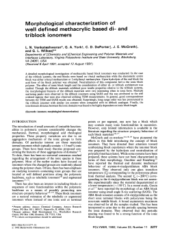 Morphological characterization of well defined methacrylic based di