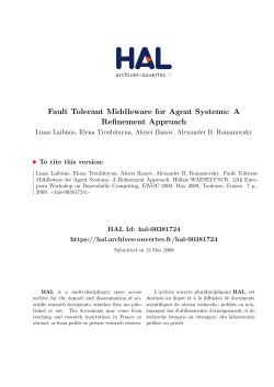 Fault Tolerant Middleware for Agent Systems: A Refinement