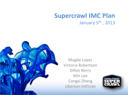 Supercrawl IMC Plan