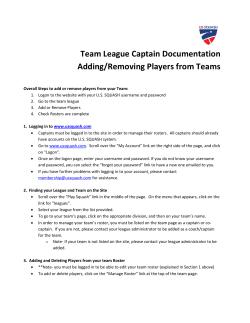 Team League Captain Documentation Adding/Removing Players