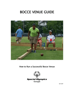 bocce venue cirector guide
