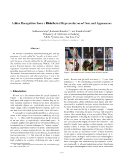 Action Recognition from a Distributed Representation of Pose and