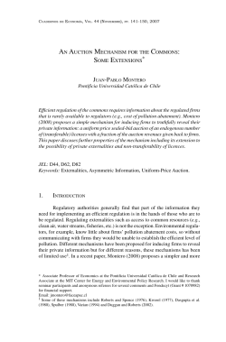 * Pontificia Universidad Cat&oacute;lica de Chile Efficient regulation of the