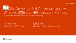 Accelerate SQL Server 2016 HTAP performance with Windows 2016