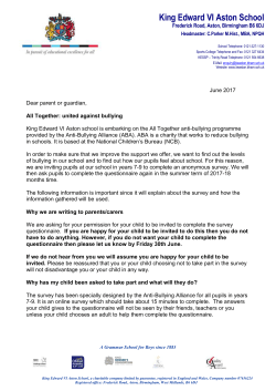 Parent consent form &ndash; Anti-Bullying Alliance