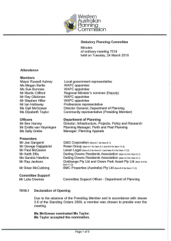 20150324 Statutory Planning Committee Minutes Reports