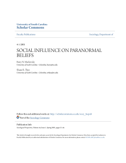 social influence on paranormal beliefs