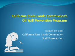 Production and Marine Terminal Operations in - CAL