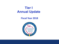 2017-2018 Tier I Power Point - Dawson Education Cooperative