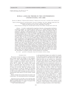rural landuse trends in the conterminous united states, 19502000