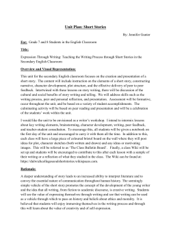 Unit Plan: Short Stories