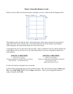 Master Naturalist Business Cards - University of Missouri Extension