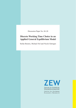 Discrete Working Time Choice in an Applied General Equilibrium