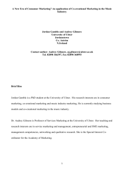 Prosumer Marketing in the Music Industry