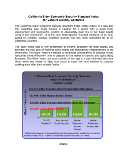 California Elder Economic Security Standard