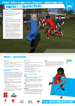 Hockey - quicksticks