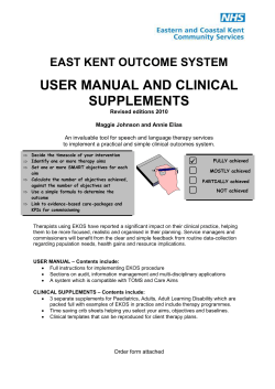 east kent outcome system