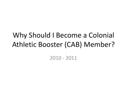 Why You Should Become a Colonial Athletic Booster (CAB) Member