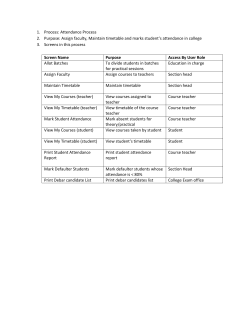 05 Attendance Process