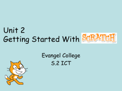 Unit 1 Introduction to Scratch