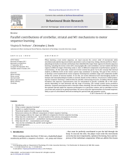 Parallel contributions of cerebellar, striatal and M1 mechanisms to