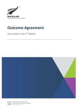 Outcome Agreement - Procurement.govt.nz