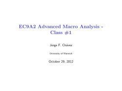 EC9A2 Advanced Macro Analysis - Class #1