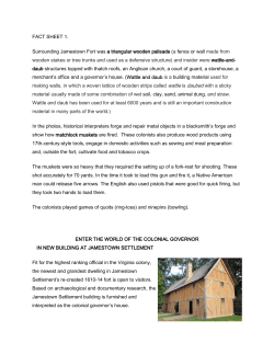 Living Conditions of the First Settlers #1a