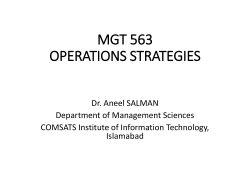 EFQM excellence model How does TQM fit into operations strategy?